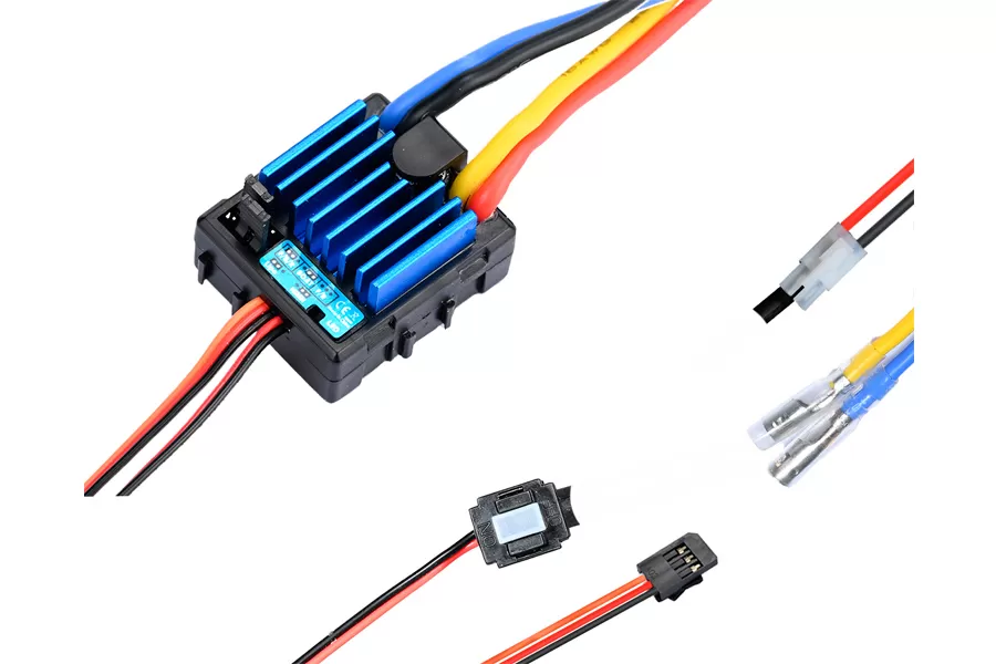 60Aブラシ付きESCエレクトロニクススピードコントローラ1/10スケール電気RCカー用 # H0123