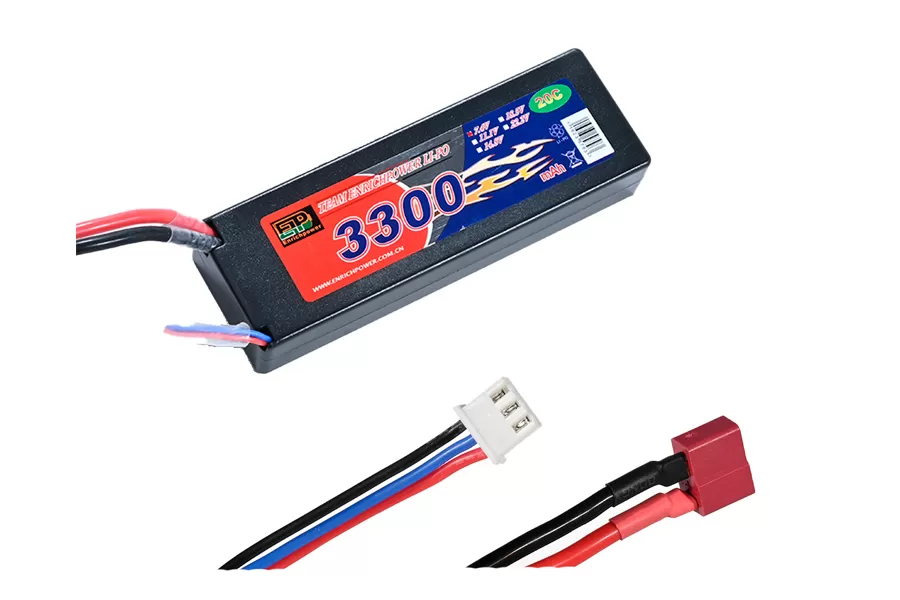4.4V 3300mAH 2S LipoバッテリーVRX用1/10スケールブラシレスRCモデルカーVRX #85274
